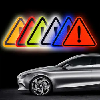Автомобилна Светоотражающая Триъгълна Предупредителен Стикер Заден Опашката Защитен Стикер За Тяло Предупреждение За Нощен Езда За Украса