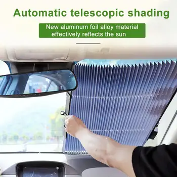 Автомобилна убирающаяся завеса, самозатягивающаяся автомобили завеса, лека защита от слънцето, прибиращи пердета за прозорците, допълнителни за предната