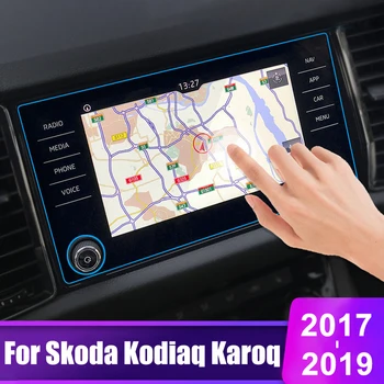 Автомобилна Филм От Закалено Стъкло, Защитно Фолио За Навигация на Екрана, LCD Стикер За Skoda Kodiaq Karoq 2017 2018 2019 2020 Аксесоари