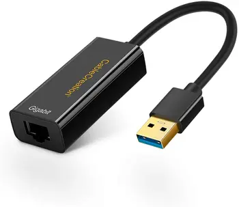 Адаптер USB 3.0 към Ethernet, Сверхскоростная мрежа на USB към RJ45 С подкрепата 10/100/1000 Mbps Гигабита за MacBook, Windows, XPS Surface