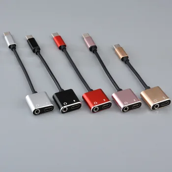 Адаптер за слушалки Type-C до 3,5 мм Leeco Le Max 2/Pro 3 S3 Aux аудио кабел Зарядно слушалки USB-C конвертор