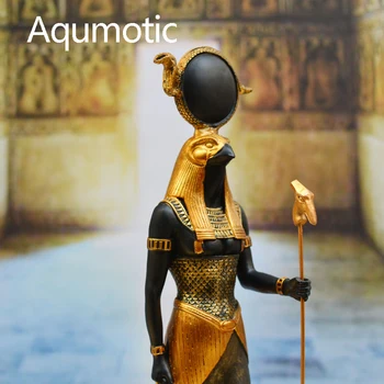 Аквмотический Бог на войната, статуята на сина на Изида, декор, военен мемориал, древнеегипетская митология, 1 бр., украшения във формата на орел, змия, скиптър