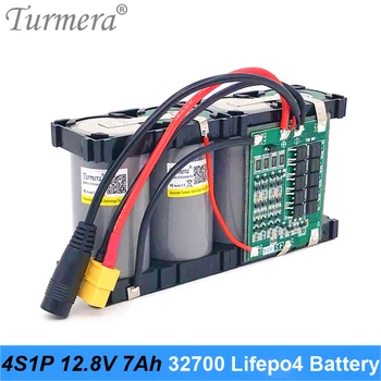 Акумулаторна батерия Turmera 32700 Lifepo4 4S1P 12,8 V 7Ah с балансной система BMS 4S 40A за Електрически лодки и източник на непрекъсваемо захранване 12V