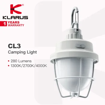 Акумулаторна походный фенер Klarus CL3/преносим фенер, регулируема 1300 До/2700 K/4000 До няколко сценарии, магнитен връх