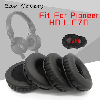 Амбушюры за Pioneer HDJ-C70, сменяеми амбушюры за слушалки HDJ C70, амбушюры от изкуствена кожа, подобно на гъба пяна