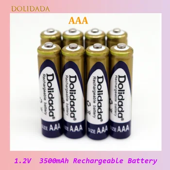 Батерия AAA, абсолютно нов, 1.2 3500 mah, акумулаторна Ni-MH батерия AAA за електрически самобръсначки, конзола за игри, безжична мишка с дистанционно управление