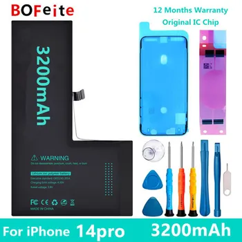 Батерия BoFeite за iPhone 14Pro 3200 ма, разменени батерия за телефона на Apple, батерията с набор от инструменти за ремонт