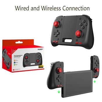 Безжична Bluetooth геймпад Игри джойстик за Nintendo Switch OLED Pro Host 6-ос програмируем режим на събуждане Turbo Motion