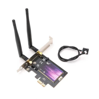 Безжична Мрежова карта PCI-E ДО Wifi6 Bluetooth 5,2 Трибандов Безжичен Адаптер на 2.4ghz/5,8 Ghz/6E Wifi6 За PC