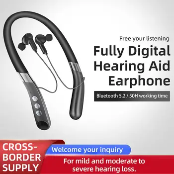 Безжични Bluetooth слушалки, цифров слухов апарат, слушалките с шейным ръб, многоканален интелигентен усилвател на звука