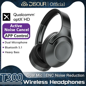 Безжични Слушалки DISOUR APTX HD С Активно Шумопотискане Bluetooth Слушалки 5.1 HiFi Тежък Бас С Двоен Микрофон Вечеря Управление на ПРИЛОЖЕНИЕ