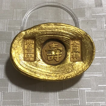 Безплатна доставка Китайска колекция от антични златни кюлчета, слитъци от метал, семейно бижу ръчно изработени #19