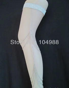Безплатна доставка нов стил BY-07, дамска МОДА, сребърно покритие верига, пятислойные краката на веригата, бижута