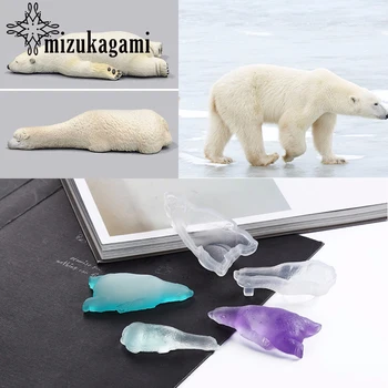 Бижута от UV-смола, течна силиконова форма, амулети от смола под формата на бяла мечка и алпака, форми за вкрапления, орнаменти, форми за вземане на