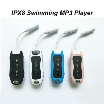 Водоустойчив IPX8 Клип MP3 Плейър и FM радио Стерео Звук 8G Гмуркане Гмуркане Сърфинг, Колоездене Спортен Музикален Плейър