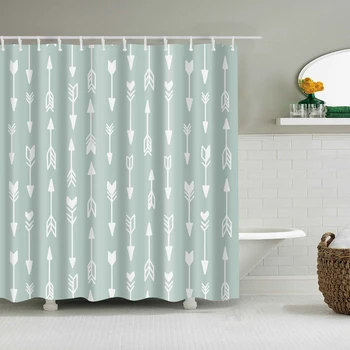 Водоустойчив геометрична завеса за душ, полиестерна шарени завеса за баня 180x180 см, голяма 3D затемняющая завеса за баня cortinas