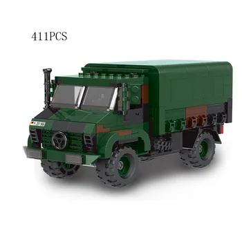 Военен 1:30 Мащаб Benz Unimog Камион Batisbricks BlueBrixx Блок Ww2 Германия Армейските Сили Тухла Lkw 2t Gl Кола Играчки За Подаръци