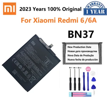 Въведете Mi Оригинална батерия BN37 3000 ма за Xiaomi Redmi 6 Redmi6 Redmi 6A Висококачествени сменяеми батерии за телефон