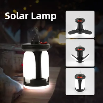 Външно осветление, led лампа за къмпинг, подвесная спасителна слънчева USB-акумулаторна палатка, къмпинг светлини, риболовни пътни светлини