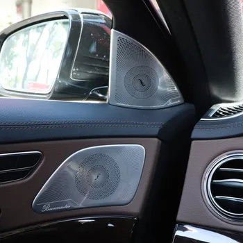 Вътрешната Врата на Колата Аудио Говорител Панел за Превключване на Предавките Вратата Подлакътник Панел Етикети за Mercedes Benz S Class W222 2014-19 Аксесоари