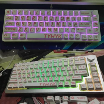 Голяма буква PBT оцветител-SUB Keycap Череша ключ за механична геймърска клавиатура Cherry Mx 132 клавишите