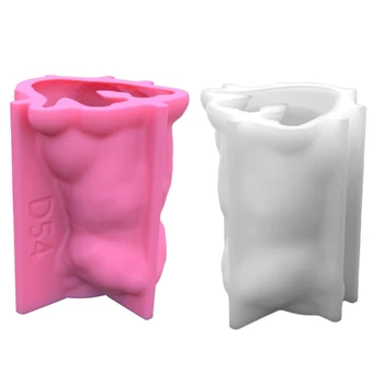 Голяма декоративна 3D форма за сапун във формата на свещ, епоксидни форма за свещи, под формата на ръчно изработени
