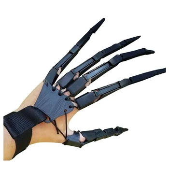 Горещи 1 бр. ръкавици с шарнирными пръстите на Хелоуин, гъвкави, забавни, за костюмированной партита, Илюзорен нокът, Подпори за Хелоуин, Ръчно модел