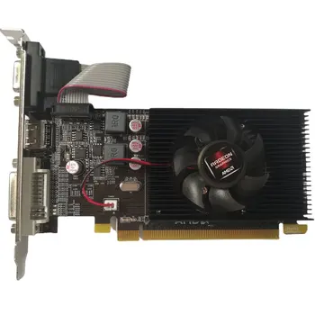 Графична карта с висока разделителна способност на PCI HD7450 2 GB/2048 MB DDR3, 64 бита За настолен компютър PC Case Mini Бюджетна Видеокарта