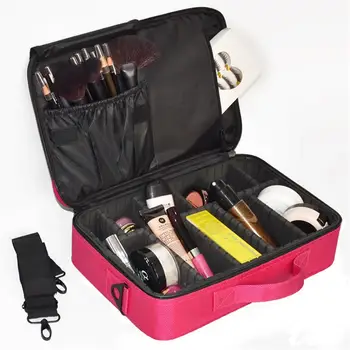 Дамски косметичка, висококачествен козметичен органайзер за пътуване, преносима косметичка на светкавици, чанти за грим