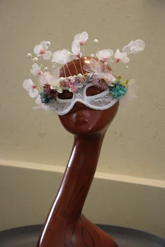 Дамски цвете маска за грим за Хелоуин, супер красива женска маска за парти