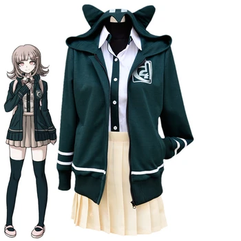 Данганронпа 2 Чиаки Нанами Училищни униформи екипировки Аниме индивидуални костюми за cosplay