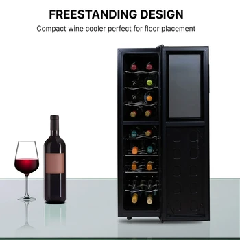Двойна зона хладилник-охладител за вино на винарска изба за бутилки