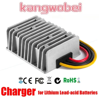 Двойно Зарядно устройство dc 10-35 В 12 В 24 В до 14,6 В 13,8 В 16,8 В 12,6 В 20A за оловно-киселинни литиеви батерии 12 В Lifepo4