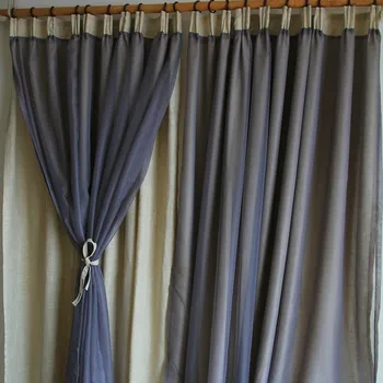 Двупластова завеса от естествен лен и тюл, с оригинални нюанси от коноп, полу затъмнени завеси cortinas за хол, спалня, прозорец завеса
