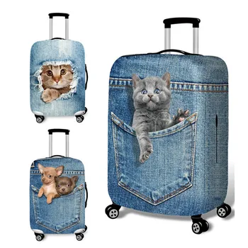 Дебели еластичен калъф за куфара с шарени животни, 18-32 инча, моющийся защитен ръкав за багаж, пътни количка, аксесоари, консумативи