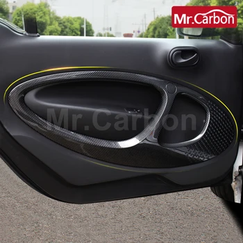 Декоративна капачка на вътрешната врата на таблото на автомобила, защитни стикери за Mercedes New Smart 453 Fortwo, автоаксесоари, стоки за интериора
