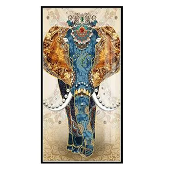 Диамантена Картина Свещен Слон Всекидневна, Пълна с Диаманти Вертикално Верандата Crystal направи си САМ Ръчно изработени Европейския Декоративен Подарък