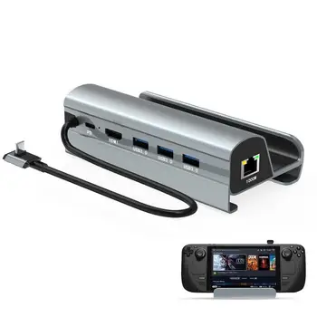 Докинг станция за игрални конзоли, 6 В 1, Притежателят на Главината, Зарядно Устройство, USB 3.0 Type-c, съвместимо с 4K HD Свързване към телевизор /Монитор, видео домофон