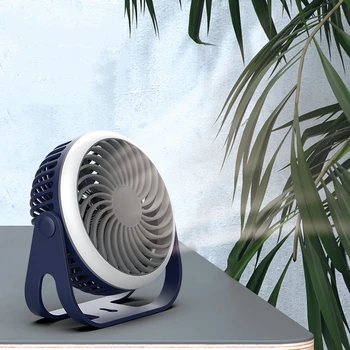 Домашен стенен, настолен вентилатор за охлаждане на въздуха 3-стъпка вятърна фен 1200 mah батерия акумулаторна батерия USB безжичен електрически вентилатор с led лампа