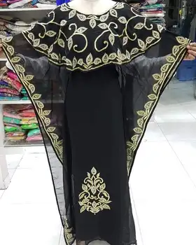 Дубай Марокански кафтан Абайя рокля от жоржета Джилбаб арабски дрехи