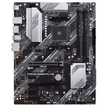 Дънна платка ASUS PRIME B550-PLUS AMD B550 (Ryzen AM4) ATX с двоен съединител M. 2, PCIe 4.0, 1gb Ethernet, DisplayPort/HDMI, SATA 6 gbps