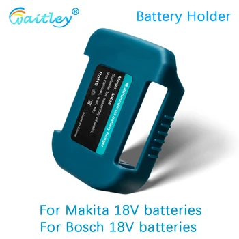Държач на батерията Waitley за Makita и Bosch 18, стойка за съхранение на батерия, държач за съединителни устройства
