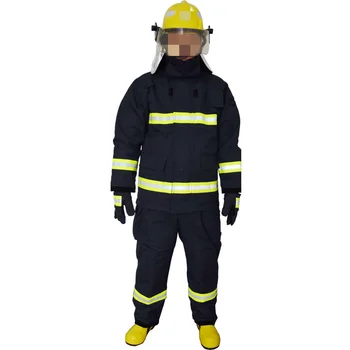 Европейски стандарт EN 469 Арамидная пожарна пожароустойчива дрехи за гасене на пожари Костюм на пожарникар