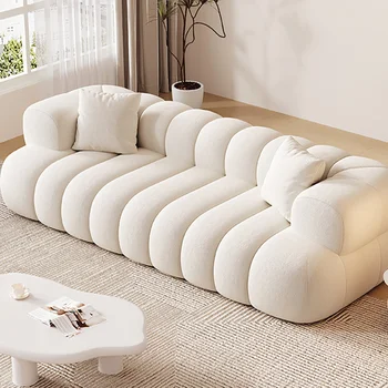 Европейският минималистични диван за хол от плат, този модерен 2-местен диван за хол, спалня, малка къща, секционни предмети от бита