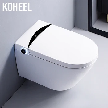 Едно парче интелигентен тоалетна KOHEEL, монтиран на стената интелигентен тоалетна, удължен умен тоалетна и биде, с дистанционно управление