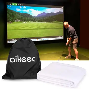 Екран за голф симулатор за тренировки на закрито / открито, Прожекционен екран за голф симулатори с дупки за втулок 14 бр., достъпни в
