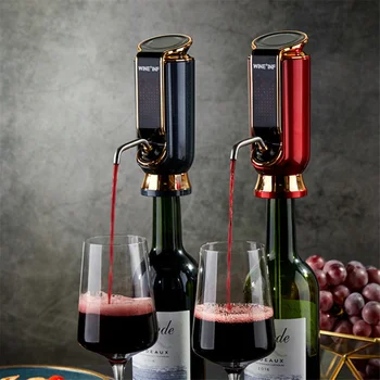 Електрическа вакуум декантер за червено вино, който запазва свежестта на виното в продължение на 10 дни, автоматично бързо аератор за вино, регулируем изход вино, зареждане чрез USB