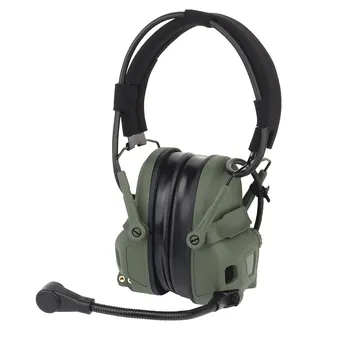 Електронен слушалка WOSPORT с шумопотискане, снимане на слушалките, спорт на открито, регулируем ушна куплунг с микрофон, зелен