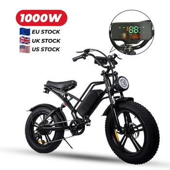 ЕС, САЩ Склад електрически мотор 1000 W 750 W Мотор 15Ah Батерия 45 км/ч Ebike Дебели Гуми Електрически Мотори мотоциклет