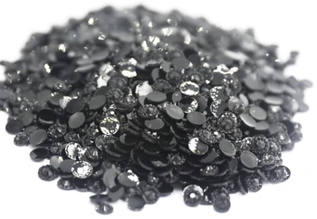 Желеобразный черен цвят, слънчоглед, 4 mm, 5 мм, 6 мм, разнообразни мъниста от смола с кристали, дизайн на нокти, декорация на дрехи